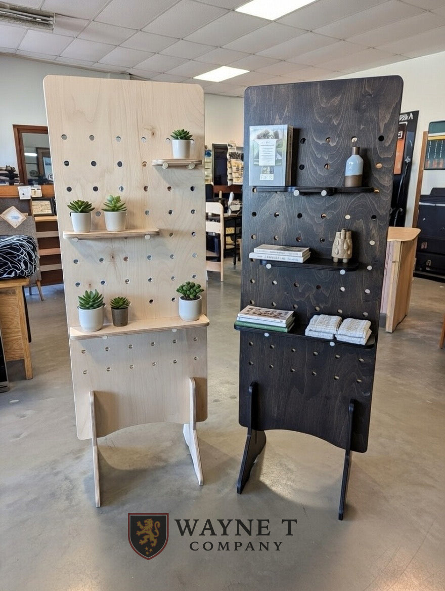 Portable CNC-Machined Market Display Shelf